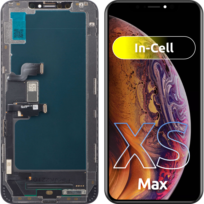 Pantalla táctil JK para Apple iPhone XS Max, con marco, versión LCD In-Cell, negro.