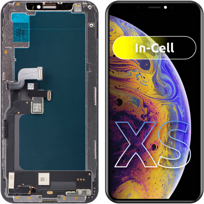 Pantalla táctil JK para Apple iPhone XS, con marco, versión LCD In-Cell, negro