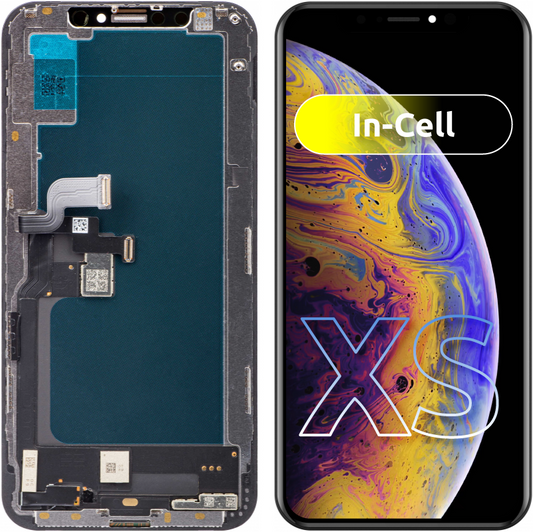 Pantalla táctil JK para Apple iPhone XS, con marco, versión LCD In-Cell, negro