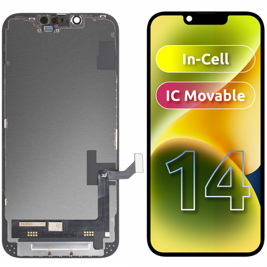 JK Pantalla Táctil para Apple iPhone 14, con Marco, Versión LCD In-Cell, Negro 