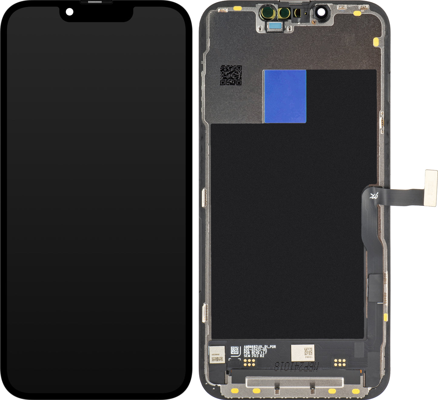 JK Pantalla Táctil para Apple iPhone 13 Pro, con Marco, LCD In-Cell IC Movible, Negro