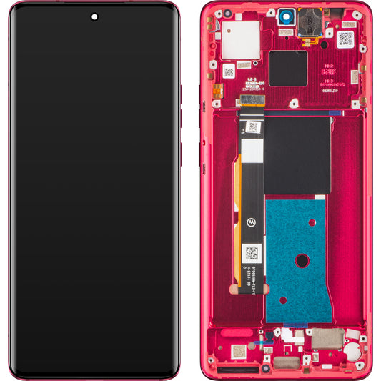 Pantalla táctil Motorola Edge 40, con marco, rojo (Viva Magenta), Service Pack 5D68C22712 