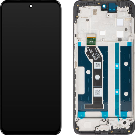 Pantalla táctil Motorola Moto G15 / Moto G15 Power, con marco, negro, Service Pack 5D68C29273 