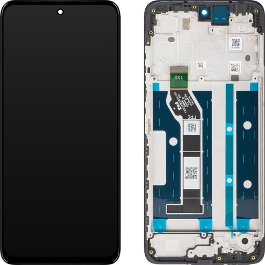 Motorola Moto Moto E15 / G05 Pantalla táctil con marco, Negro, Service Pack 5D68C29300 