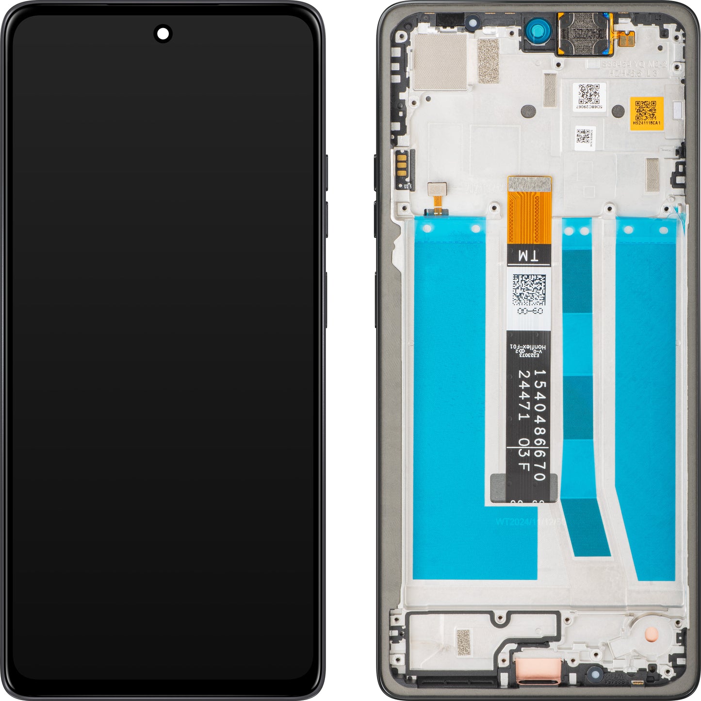 Display con Pantalla Táctil Motorola Moto G75, con Marco, Gris (Charcoal Gray), Service Pack 5D68C29066