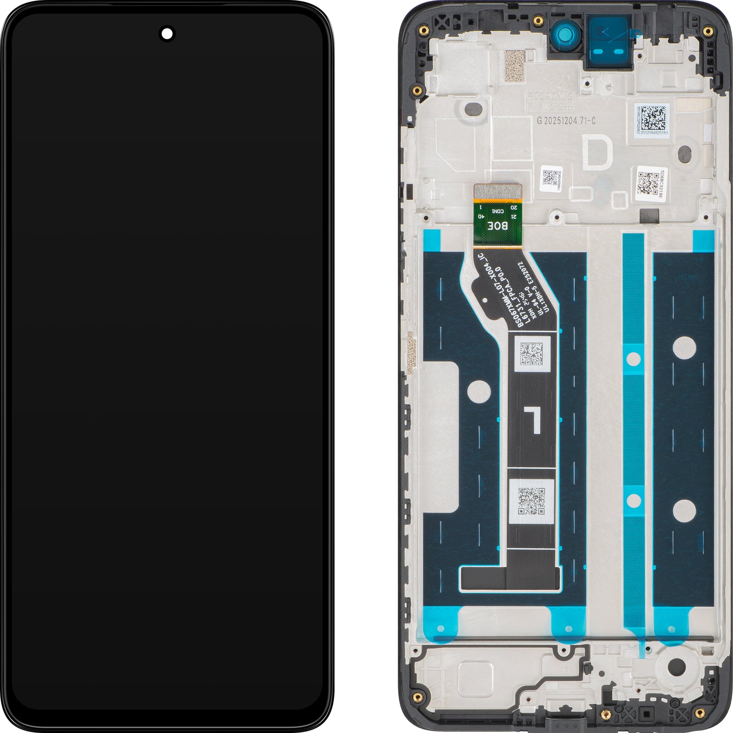 Pantalla con Touchscreen Motorola Moto G17 / G17 Power, con Marco, Azul Marino (Pantone Evening Blue), Paquete de Servicio 5D68C32196