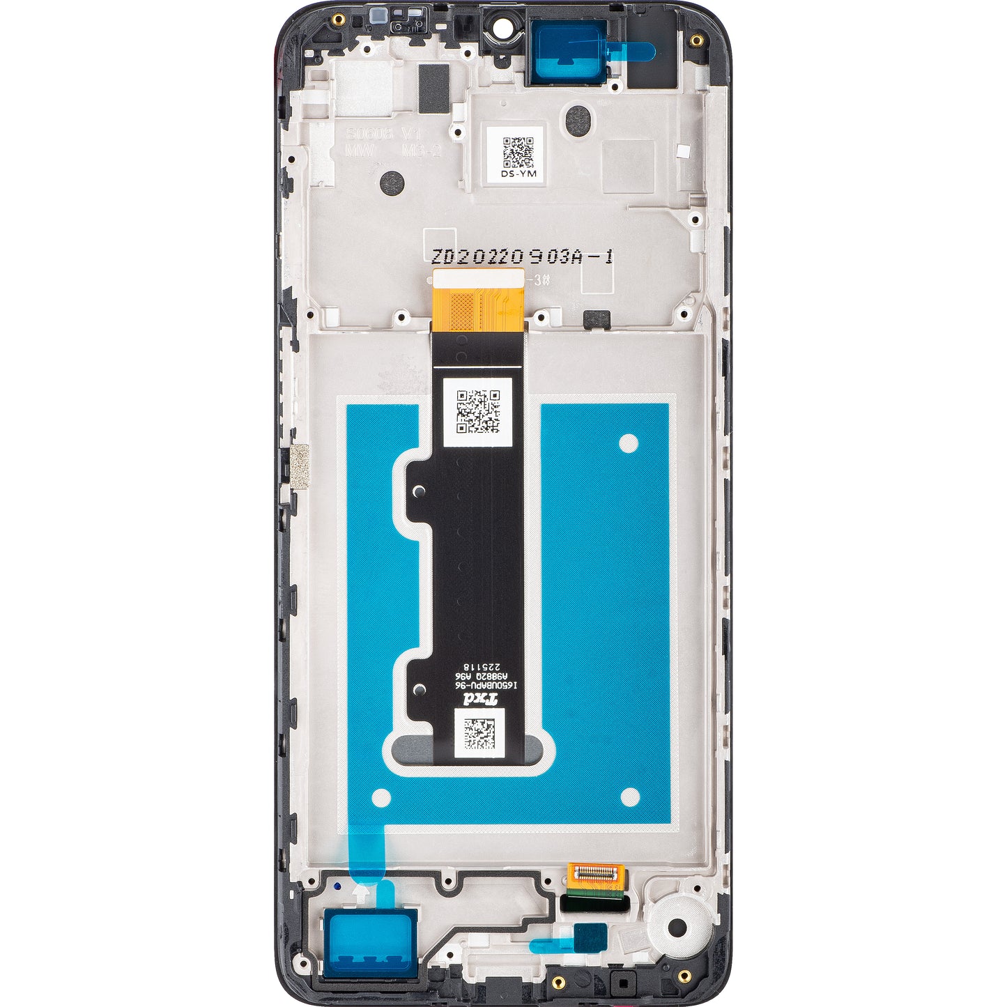 Pantalla táctil Motorola Moto E22i / E22, con marco, negro, Service Pack 5D68C21594 