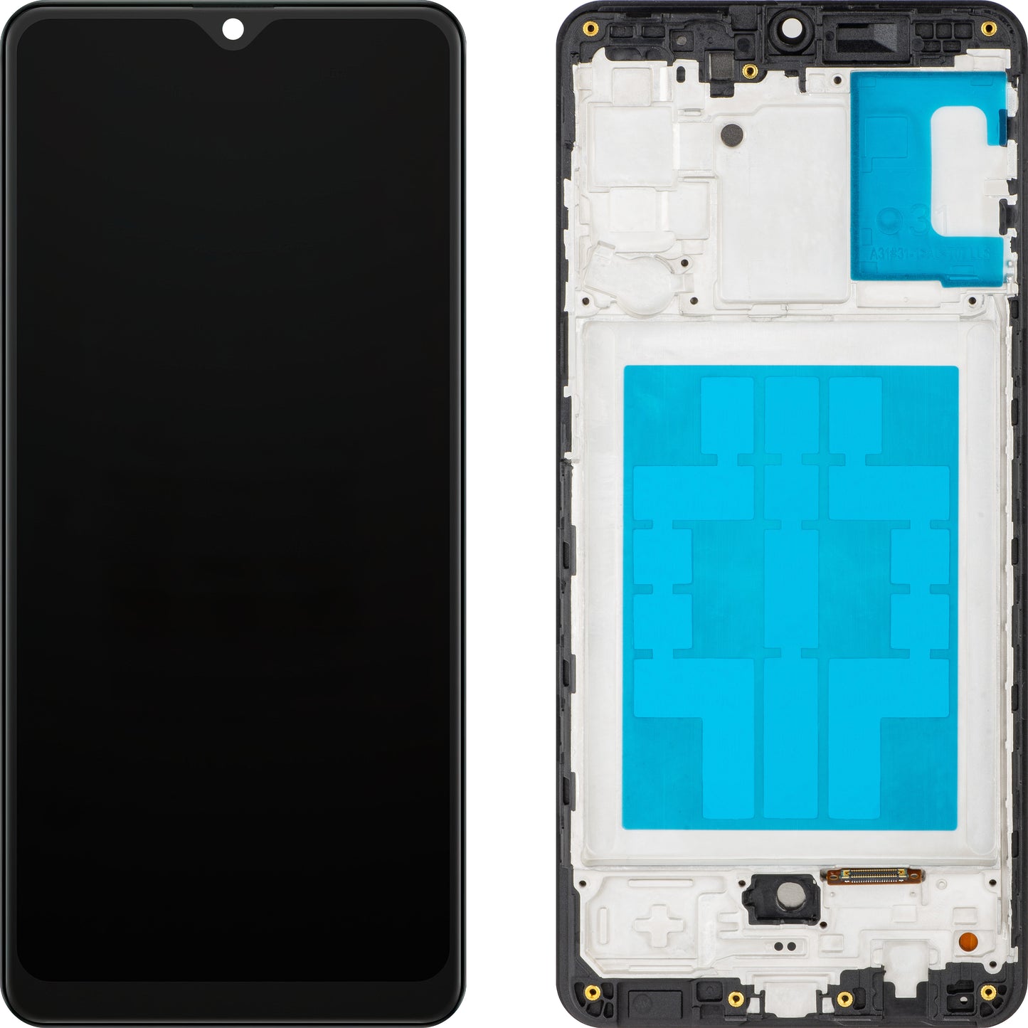 Pantalla con Touchscreen MP compatible con Samsung Galaxy A31 A315, con Marco, Negro