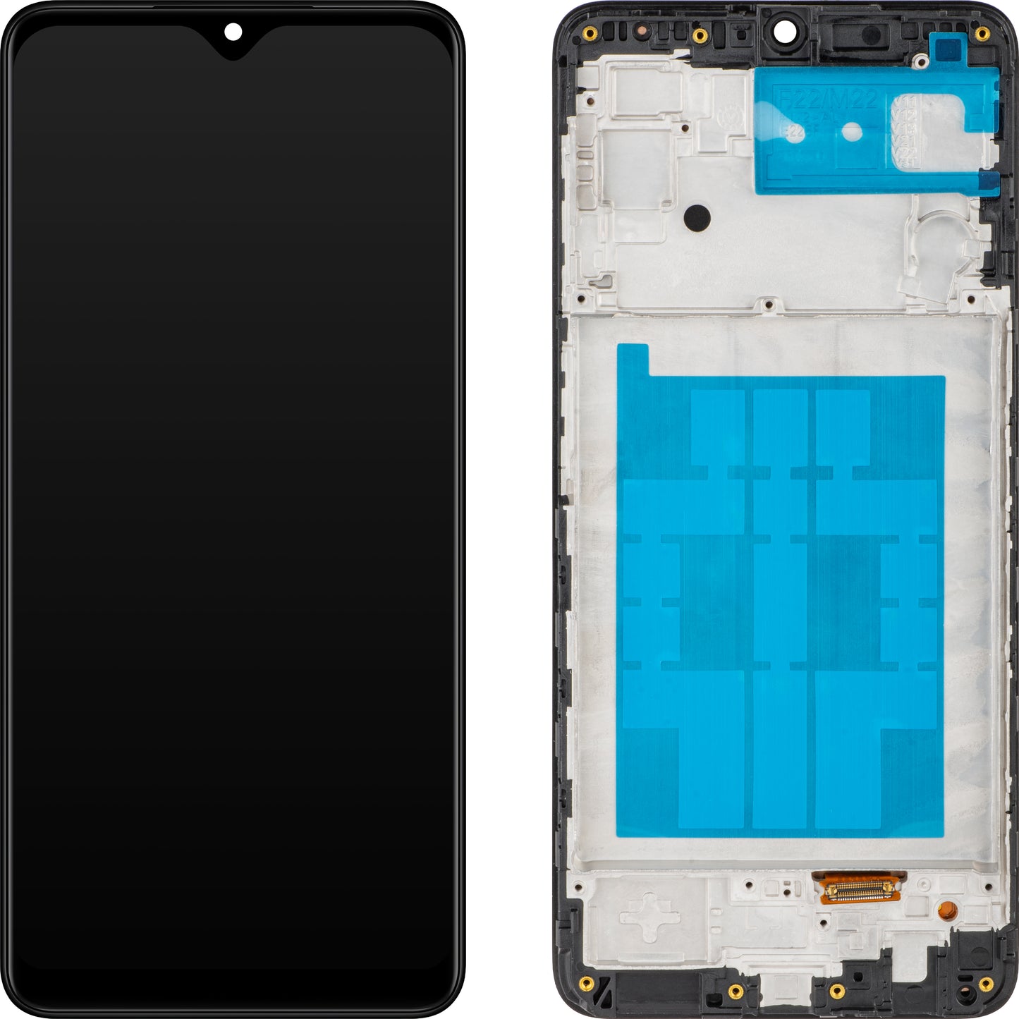 Display con Touchscreen MP compatible con Samsung Galaxy M22 M225, con Marco, Negro