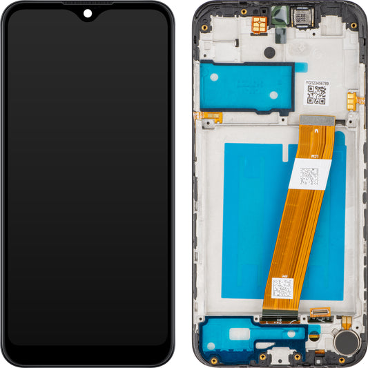 Pantalla con Touchscreen MP compatible con Samsung Galaxy A01 A015, con Marco, Versión No-Europa, Negro