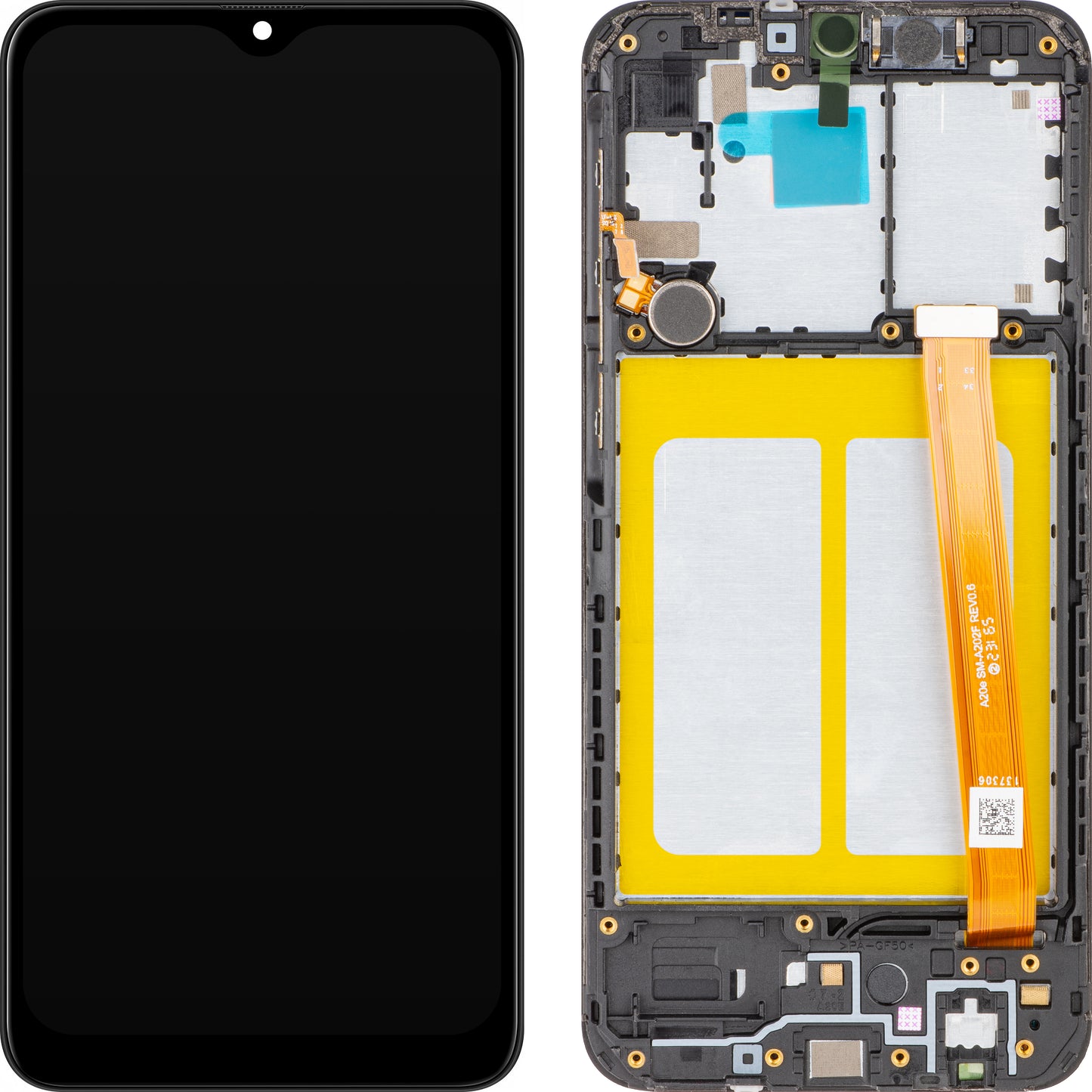 Display con Touchscreen MP compatible con Samsung Galaxy A20e A202, con Marco, Negro