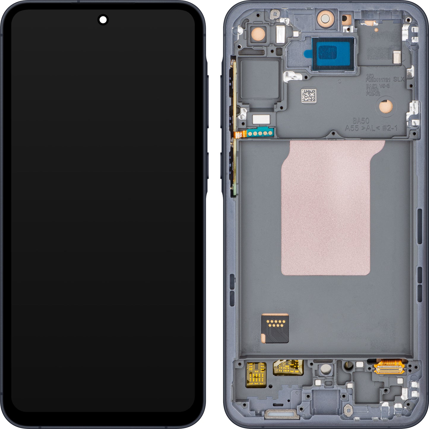 Pantalla con Touchscreen MP compatible con Samsung Galaxy A55 5G A556, con Marco, Negro.