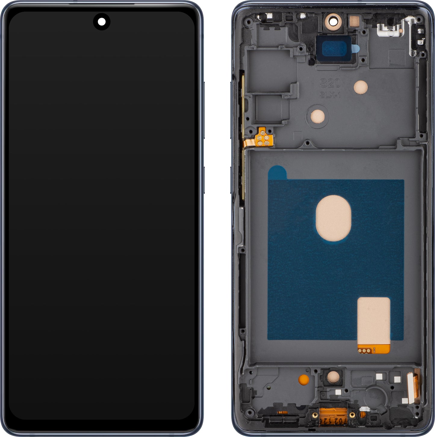 Display con Touchscreen MP compatible con Samsung Galaxy S20 FE G780, con Marco, Azul Marino.