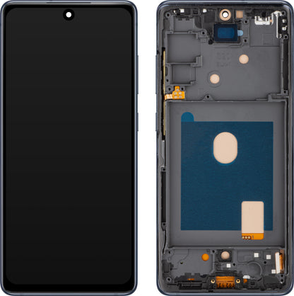 Display con Touchscreen MP compatible con Samsung Galaxy S20 FE G780, con Marco, Azul Marino.