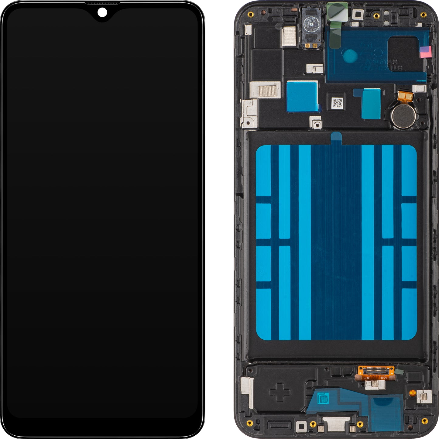 Display con Touchscreen MP compatible con Samsung Galaxy A20 A205, con Marco, Negro