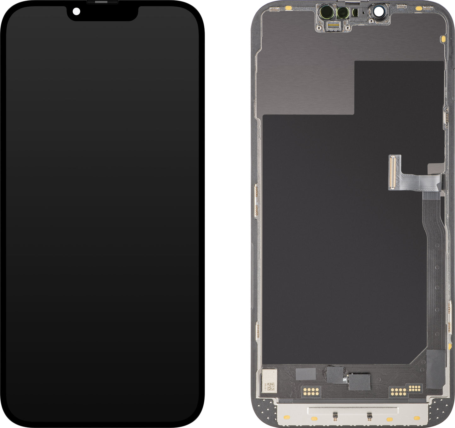 Pantalla con Touchscreen MP compatible con Apple iPhone 13 Pro Max, con Marco, Versión Soft OLED 120Hz FHD Diagnóstico, Negro