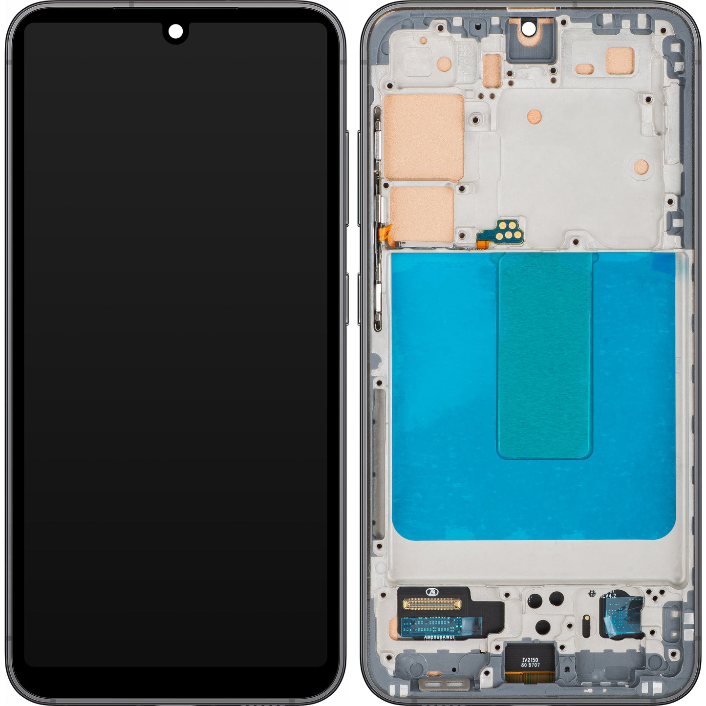 Pantalla con Touchscreen MP compatible con Samsung Galaxy S23 S911, con Marco, Negro
