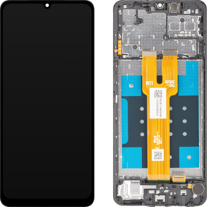 Pantalla con pantalla táctil MP compatible con Samsung Galaxy A06 5G A066, con marco, negro