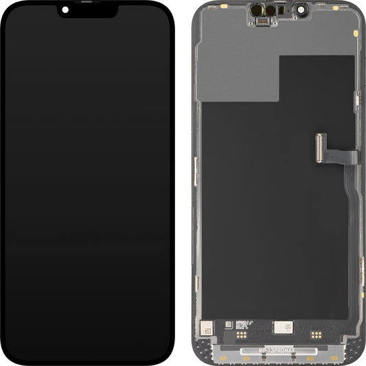 MP Touchscreen Display compatible with Apple iPhone 13 Pro Max, with Frame, Premium Soft OLED FHD 120Hz Diagnostic Version, Black