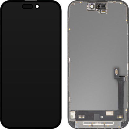MP Touchscreen Display compatible with Apple iPhone 16, with Frame, Premium Soft OLED FHD 120Hz Diagnostic Version, Black