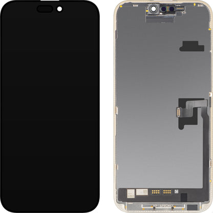 Pantalla con Touchscreen MP compatible con Apple iPhone 16 Pro Max, con Marco, Versión Soft OLED FHD Diagnóstico, Negro