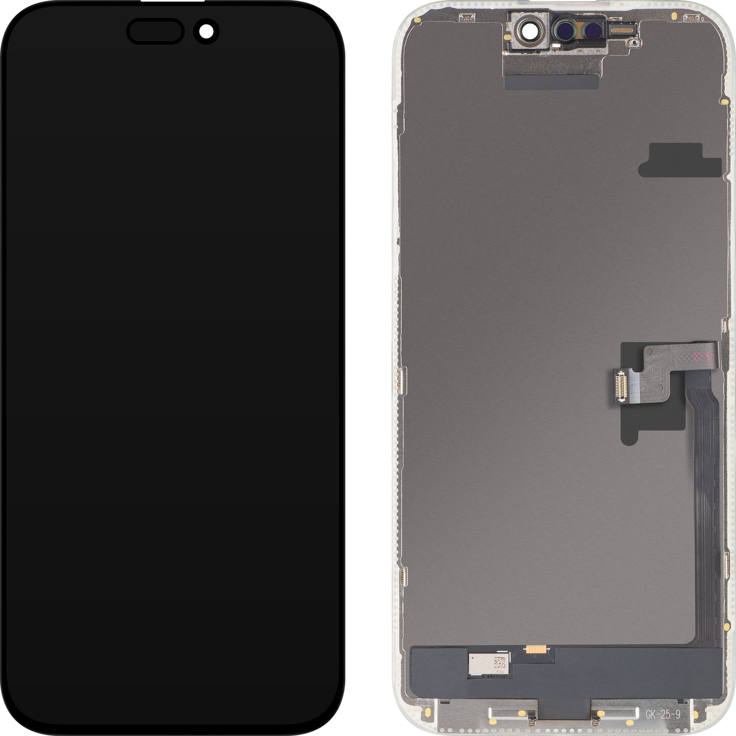 Pantalla con Touchscreen MP compatible con Apple iPhone 16 Pro Max, con Marco, Versión OLED FHD IC Movable, Negro, Swap