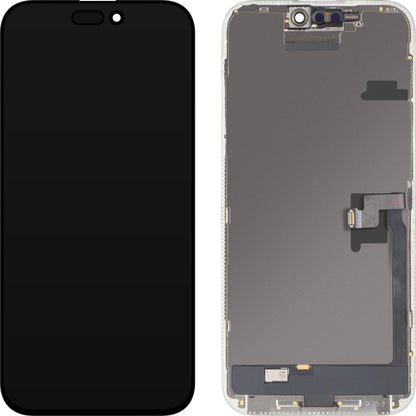 Pantalla con Touchscreen MP compatible con Apple iPhone 16 Pro Max, con Marco, Versión OLED FHD IC Movable, Negro, Swap