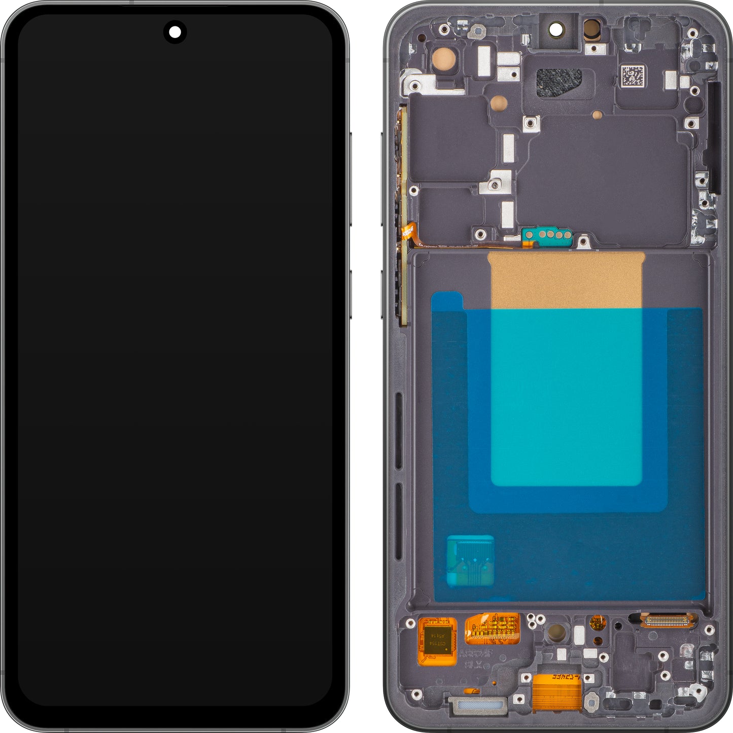 Pantalla con pantalla táctil MP compatible con Samsung Galaxy S24 FE S721, con marco, versión OLED, negro