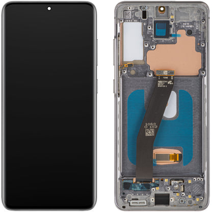 Pantalla con pantalla táctil MP compatible con Samsung Galaxy S20 5G G981 / S20 G980, con marco, versión OLED, negro