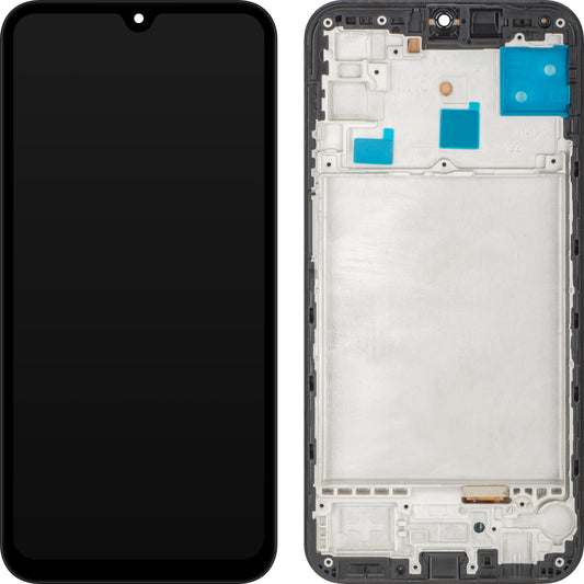 Pantalla con pantalla táctil MP compatible con Samsung Galaxy M15, con marco, negro