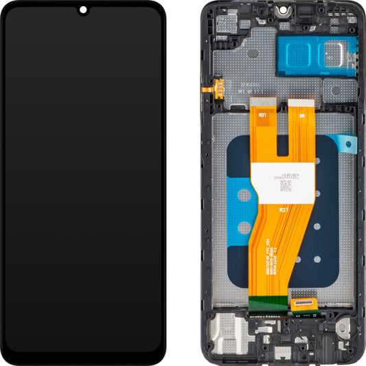 Pantalla con pantalla táctil MP compatible con Samsung Galaxy A05 A055, con marco, negro, swap