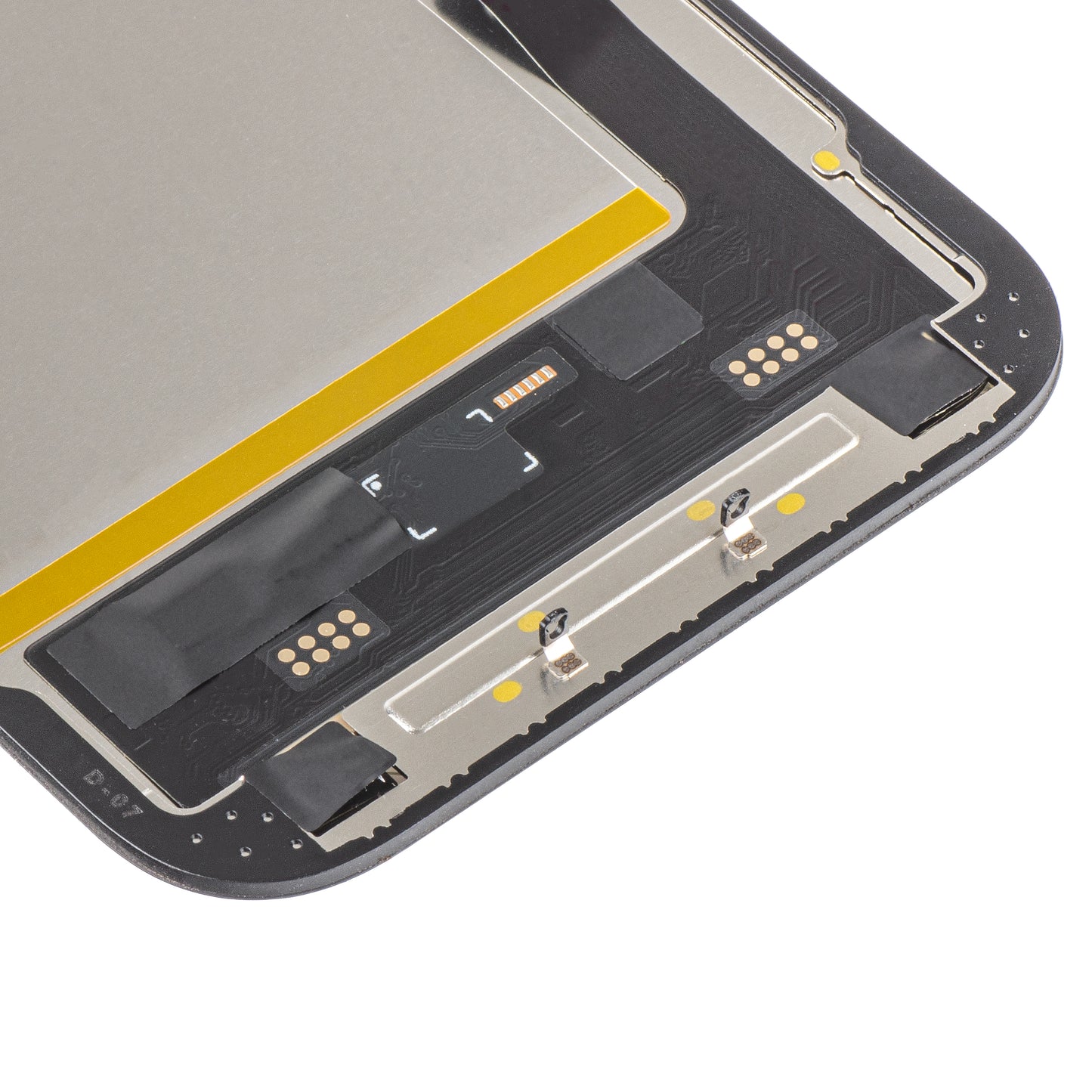Pantalla con Touchscreen MP compatible con Apple iPhone 15, con Marco, Versión Soft OLED FHD IC Movable, Negro