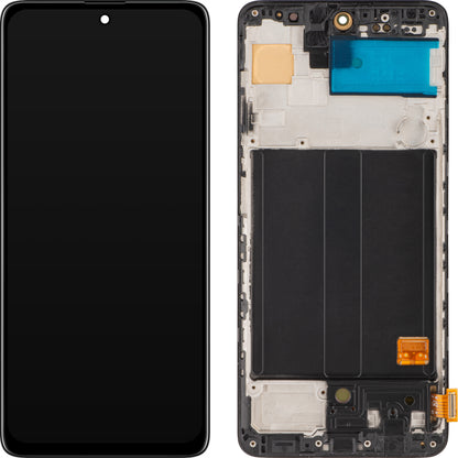 MP Pantalla táctil compatible con Samsung Galaxy A51 A515, con marco, versión OLED, negro 