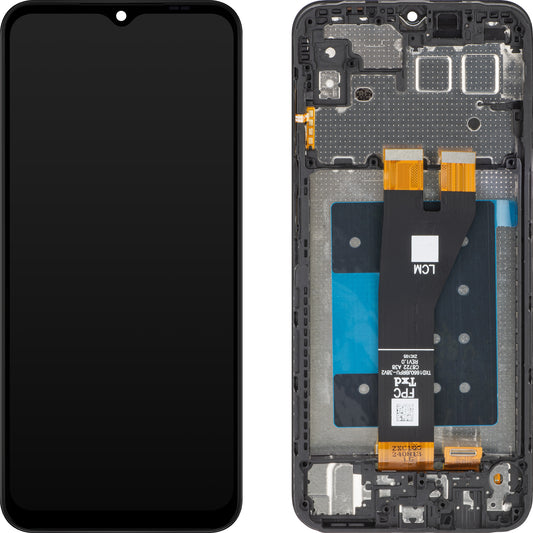 Pantalla táctil MP compatible con Samsung Galaxy A14 5G A146, con marco, negro 