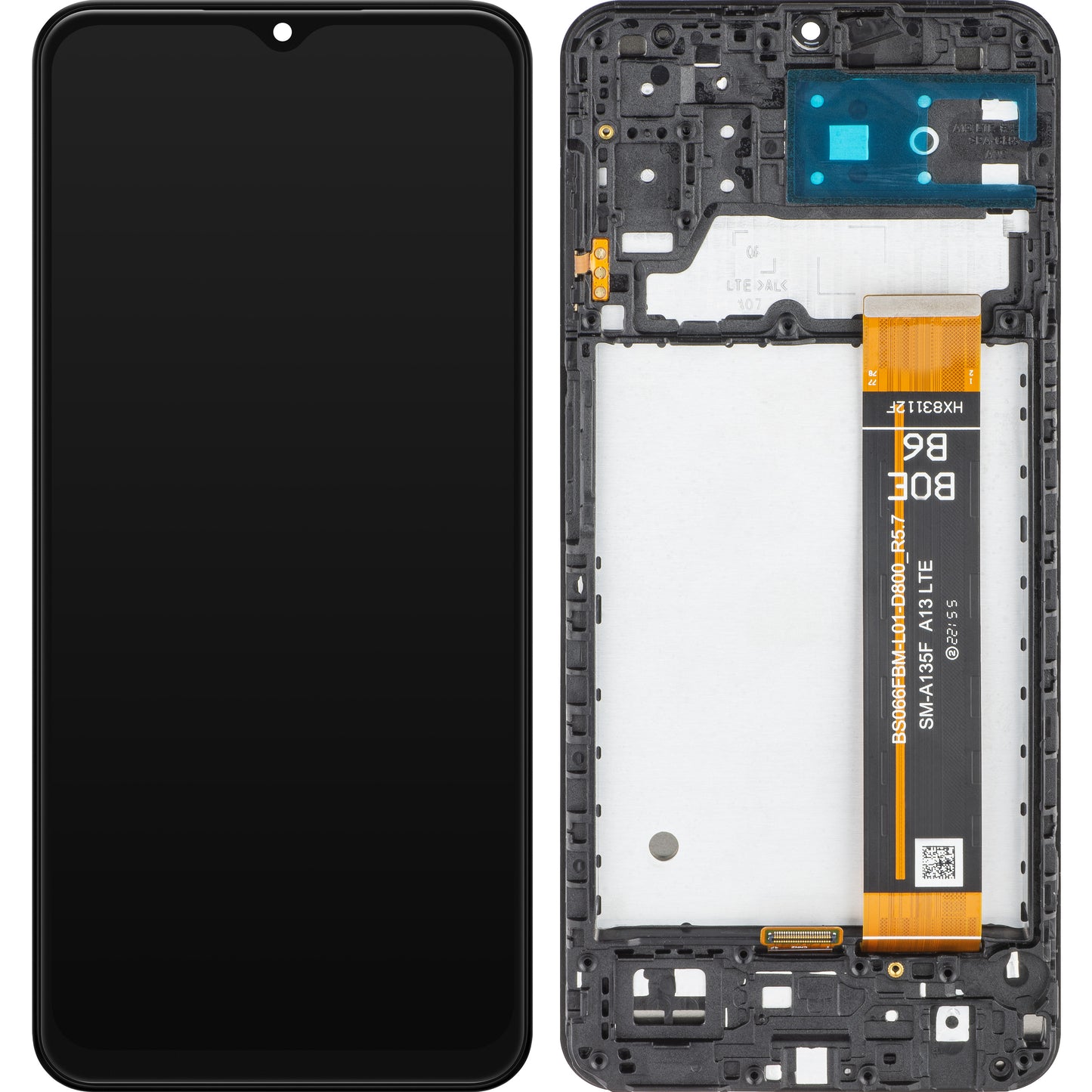 Pantalla táctil MP compatible con Samsung Galaxy A13 A137 / A13 A135, con marco, negro 