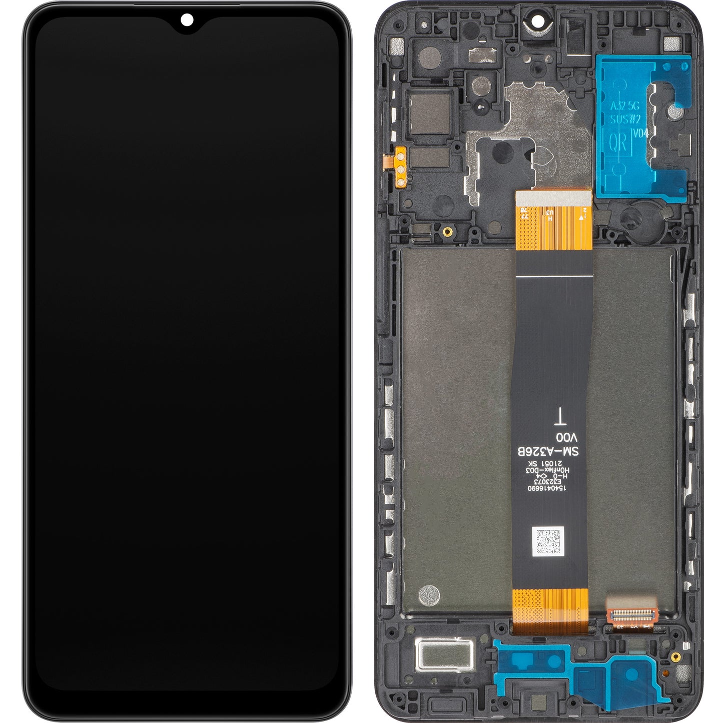 Pantalla táctil MP compatible con Samsung Galaxy A32 5G A326, con marco, negro 