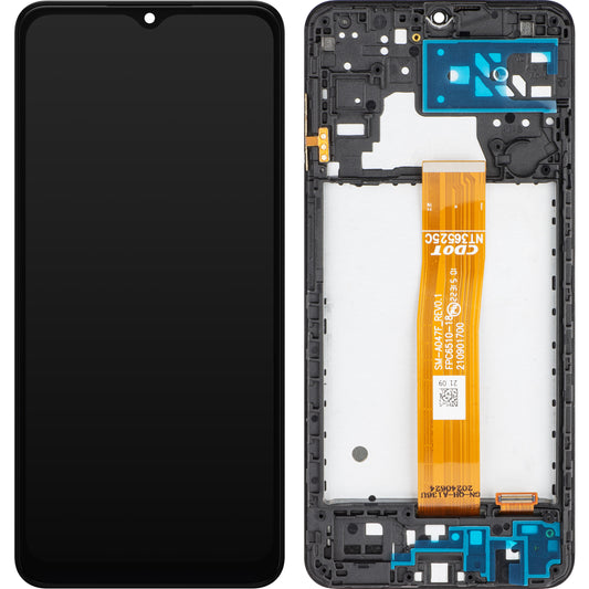 Pantalla táctil MP compatible con Samsung Galaxy A04s A047, con marco, negro 