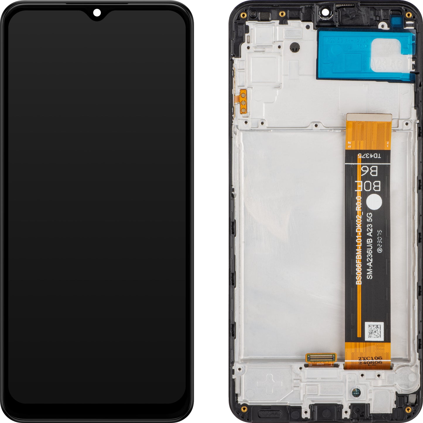 Pantalla táctil MP Display compatible con Samsung Galaxy A23 5G A236, con marco, negro 