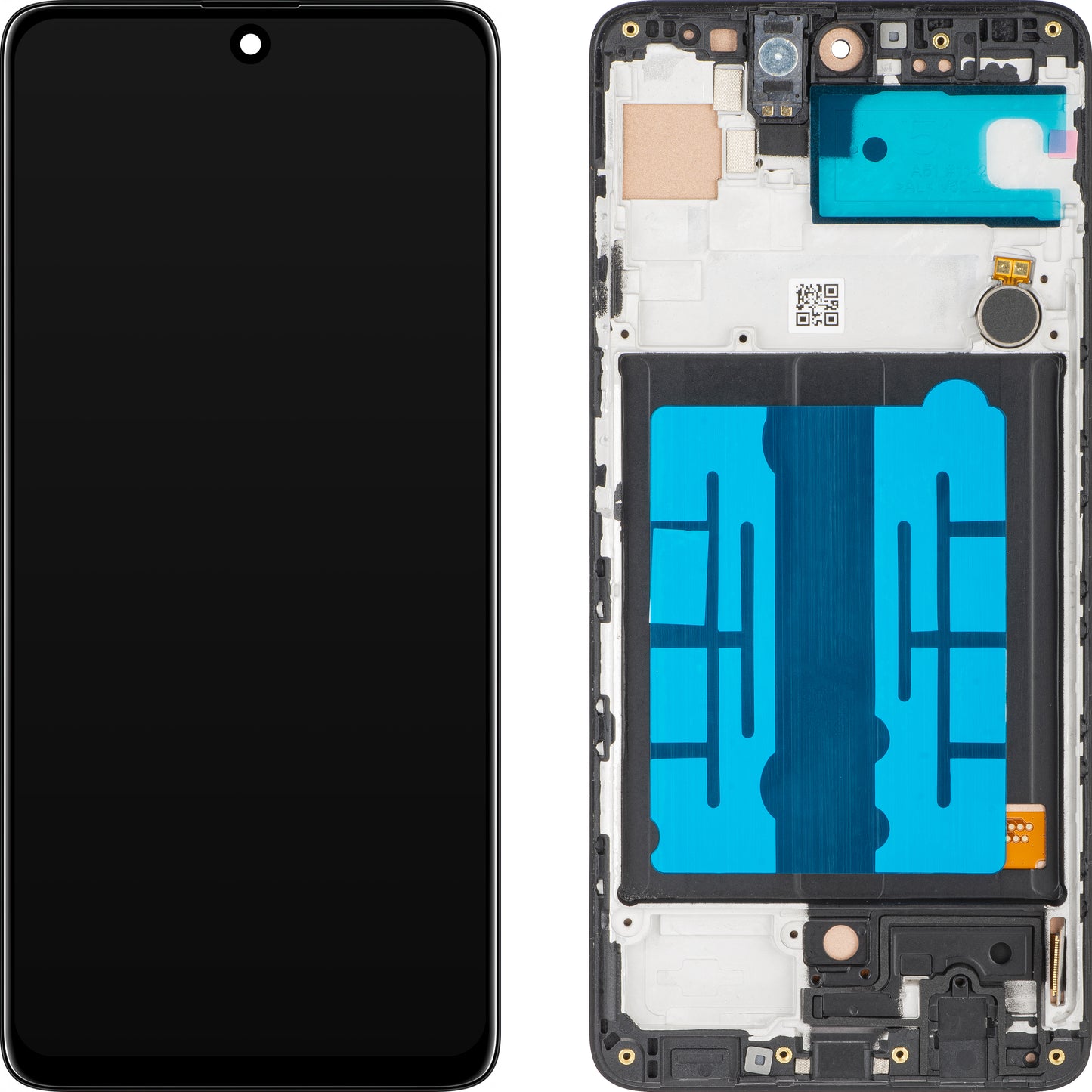 Pantalla táctil MP compatible con Samsung Galaxy A51 A515, con marco, negro 