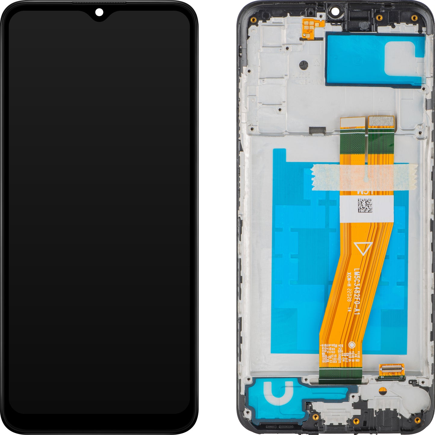 Pantalla con Touchscreen MP compatible con Samsung Galaxy A03s A037, con Marco, Versión F, Negro, Swap