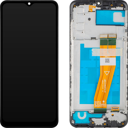 Pantalla con Touchscreen MP compatible con Samsung Galaxy A03s A037, con Marco, Versión F, Negro, Swap