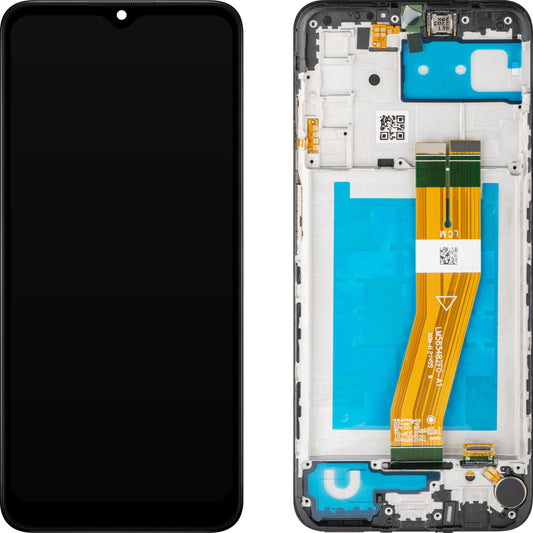 Pantalla táctil MP con pantalla táctil compatible con Samsung Galaxy A03s A037, con marco, versión F, negro 
