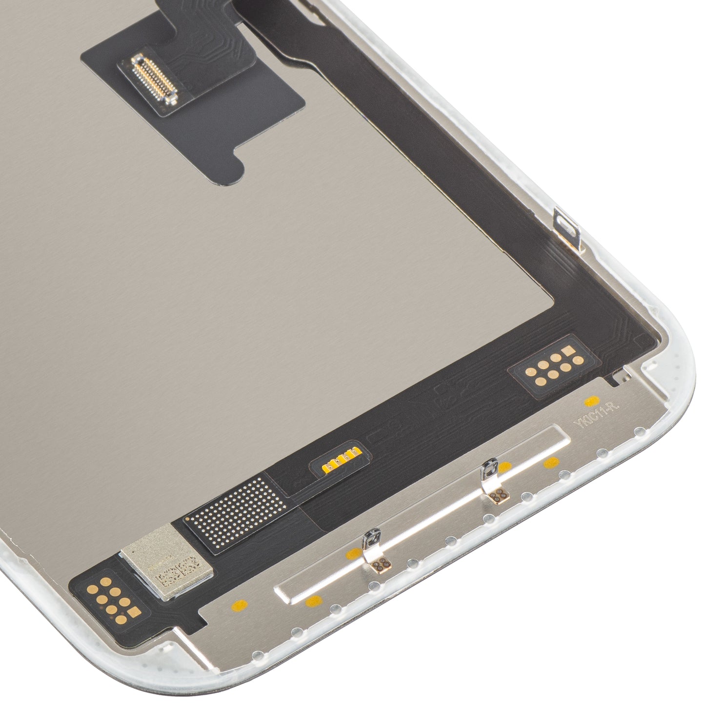 Pantalla con Touchscreen MP compatible con Apple iPhone 16 Pro, con Marco, Versión Soft OLED FHD 120Hz IC Movable, Negro