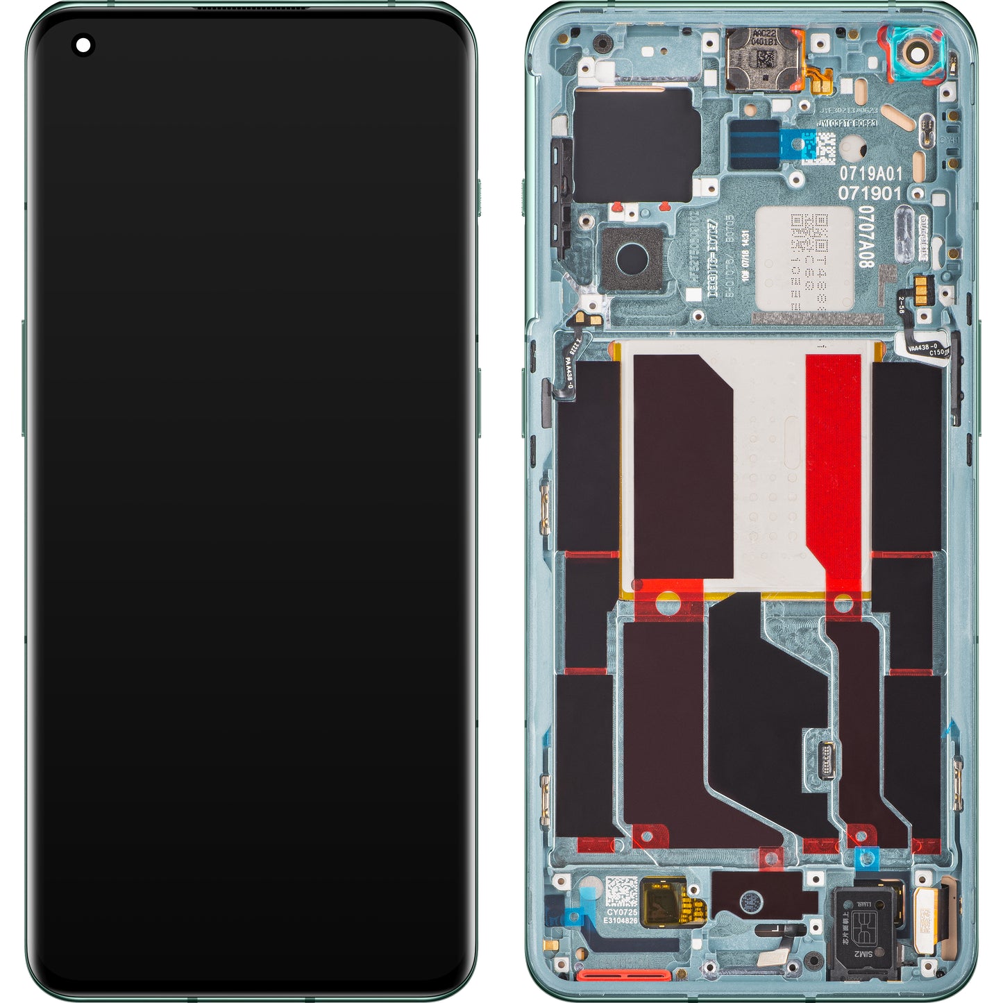 OnePlus 10 Pro Pantalla táctil OnePlus 10 Pro, con marco, Verde (Emerald Forest), Service Pack 4110004