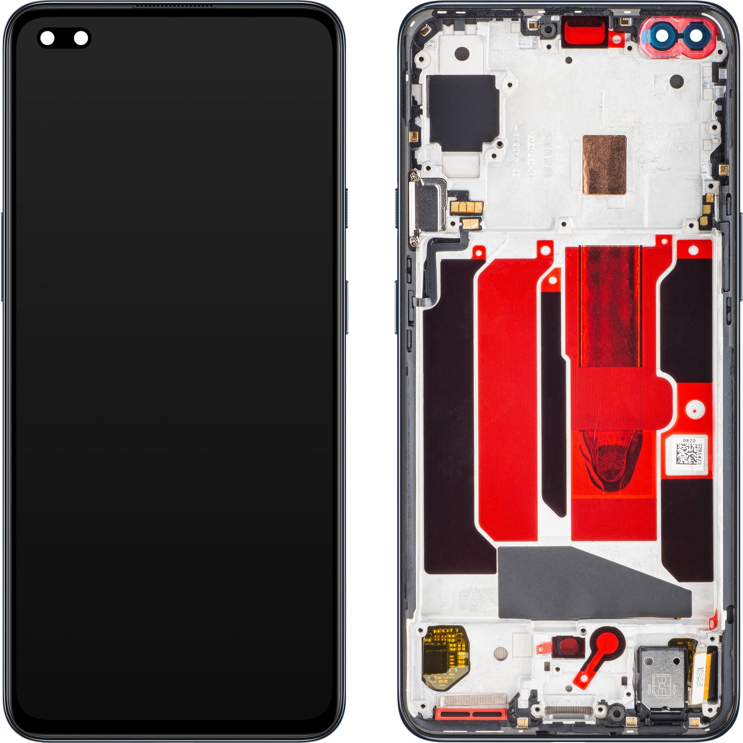 OnePlus Nord Pantalla táctil con marco, Negro, Service Pack 2011100196 