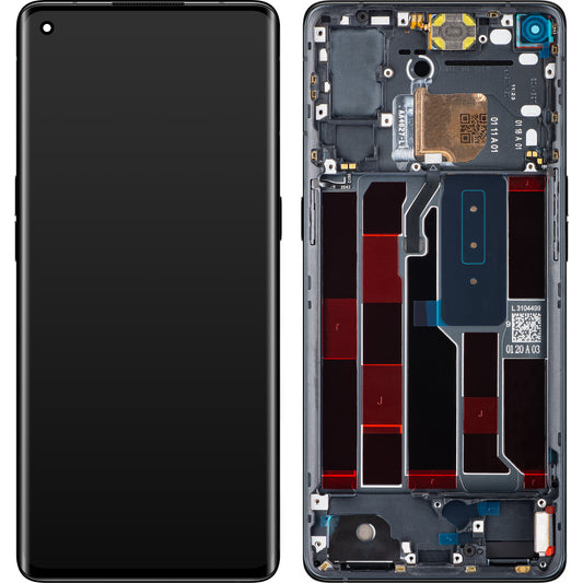 Pantalla con pantalla táctil Oppo Reno4 Pro 5G, con marco, negro (Space Black), Service Pack 4904736