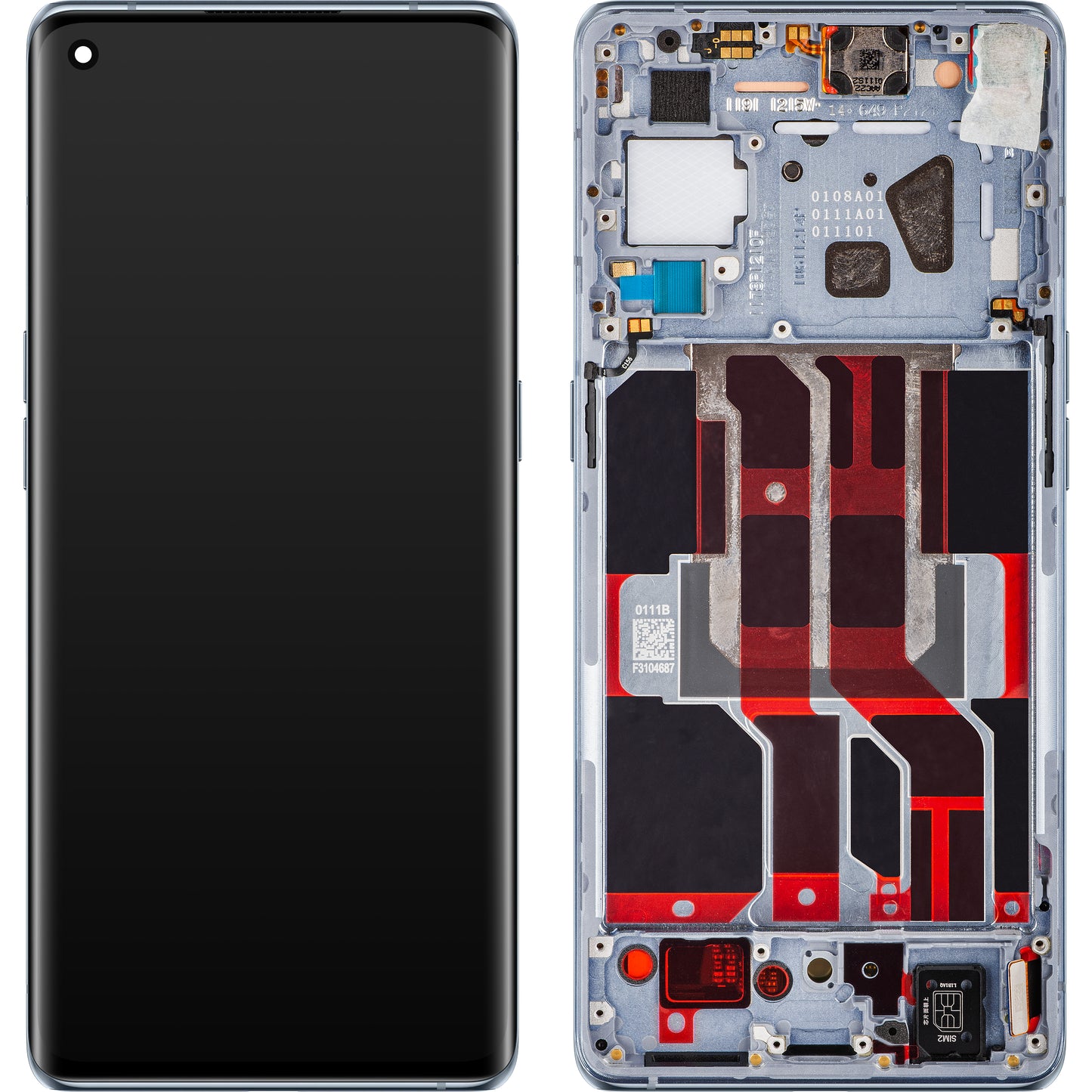 Display con Touchscreen Oppo Reno6 Pro 5G (Snapdragon) / Reno6 Pro+ 5G, con Marco, Gris (Lunar Grey), Service Pack 4907528
