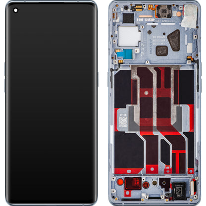 Display con Touchscreen Oppo Reno6 Pro 5G (Snapdragon) / Reno6 Pro+ 5G, con Marco, Gris (Lunar Grey), Service Pack 4907528