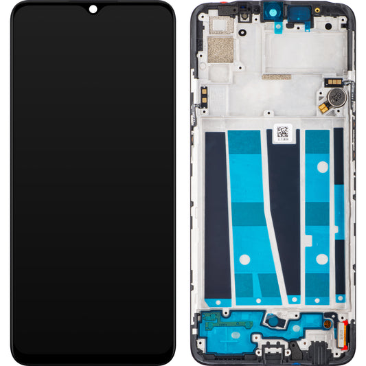 Display con pantalla táctil Oppo A91, con marco, negro, Service Pack 4903328