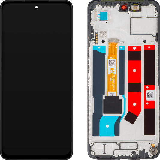 Display con Pantalla Táctil Oppo A80 / A3 Pro, con Marco, Negro, Service Pack 621029000244